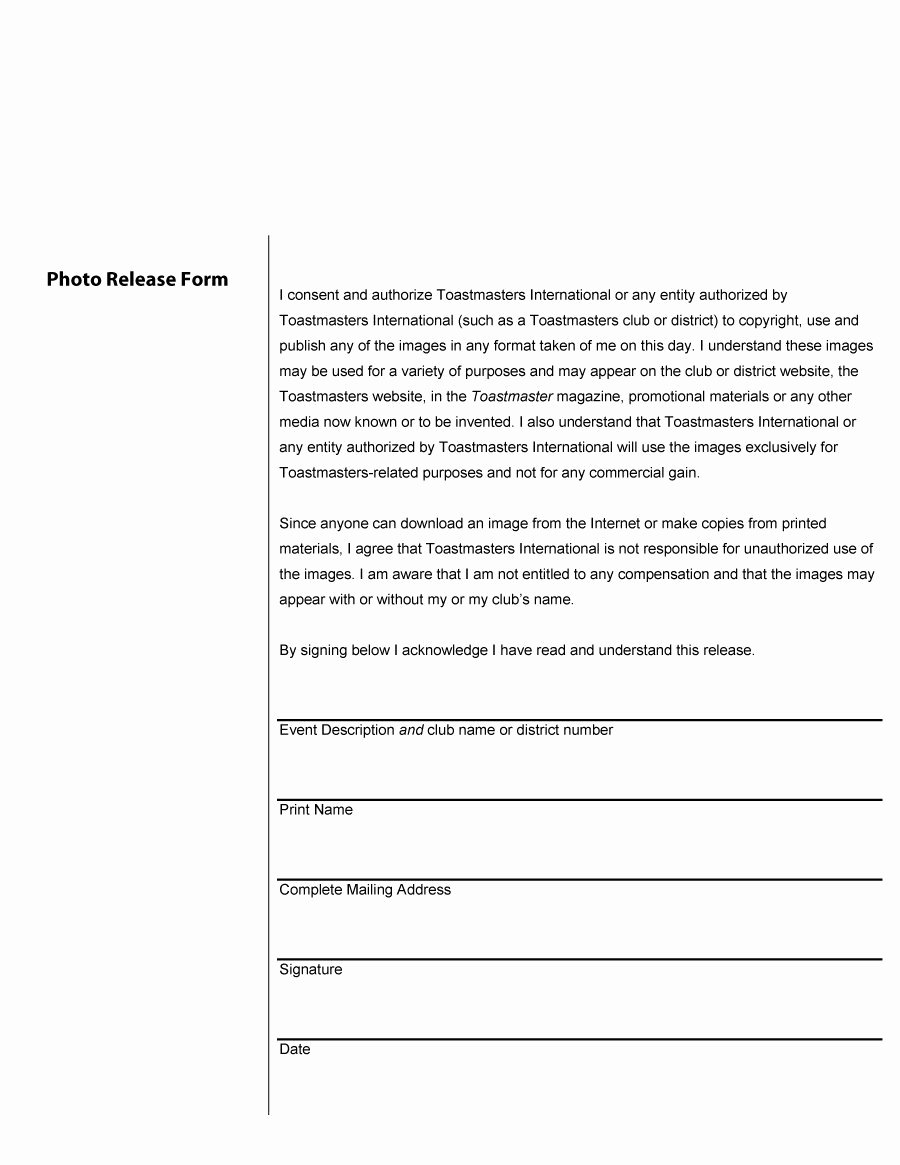 Photo Consent form Template Unique 53 Free Release form Templates [word Pdf