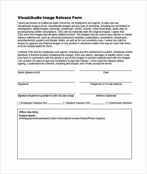 Photo Release form Template Lovely Image Release form 13 Download Free Documents In Pdf