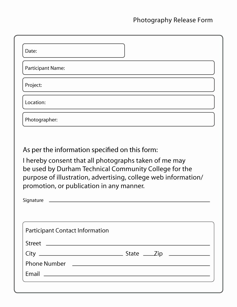 Photo Release form Template New 53 Free Release form Templates [word Pdf]