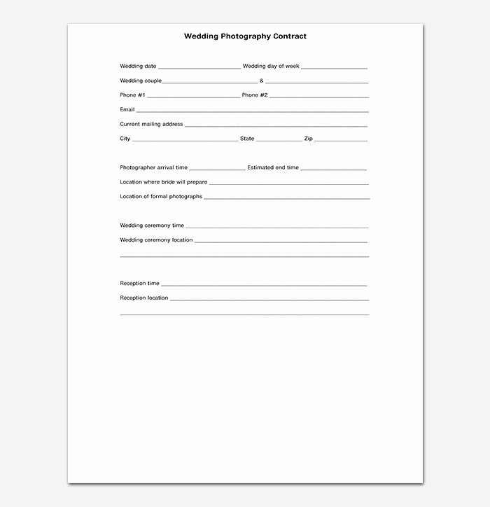 Photography Contract Template Pdf Elegant Graphy Contract Template 40 Free In Word Pdf