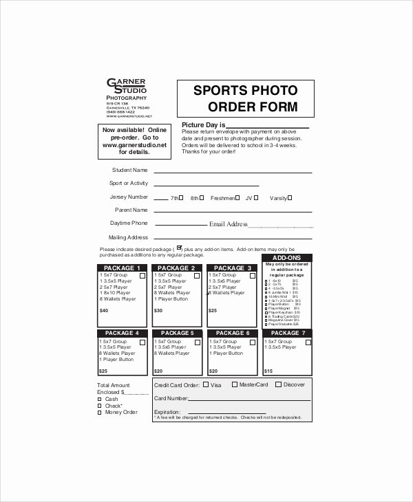 Photography order form Template Free Fresh Sample Graphy order form 10 Examples In Word Pdf