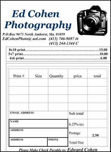 Photography order form Template Unique Providing Photography Services Including Weddings