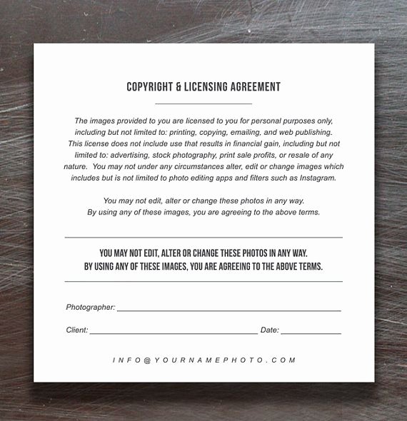 Photography Print Release form Template Awesome Print Release Templates Marketing Copyright