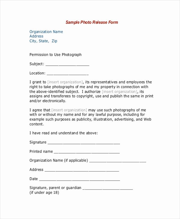 Photography Print Release form Template Elegant Free 21 Print Release form Templates