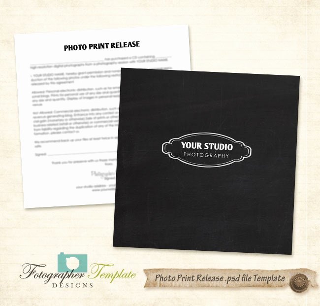 Photography Print Release form Template Lovely Print Release form Template Chalkboard Graphy forms