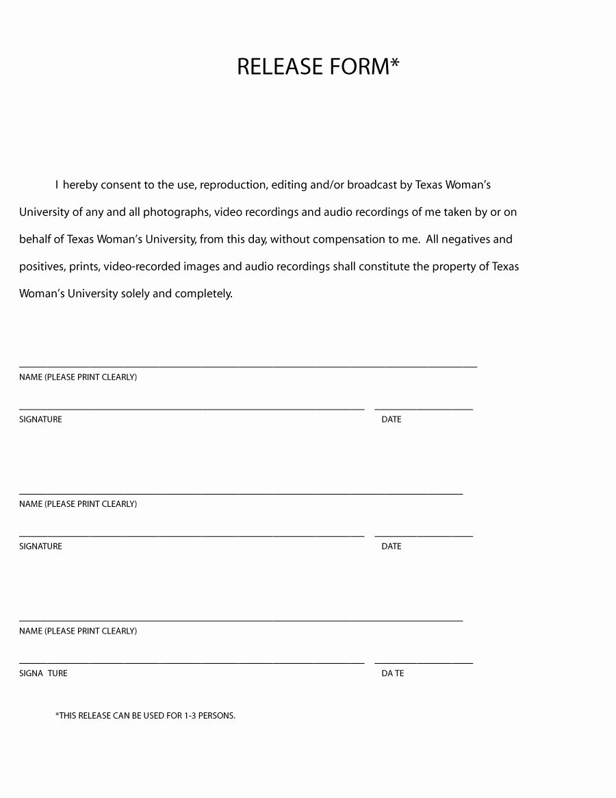 Photography Release form Template New 53 Free Release form Templates [word Pdf]