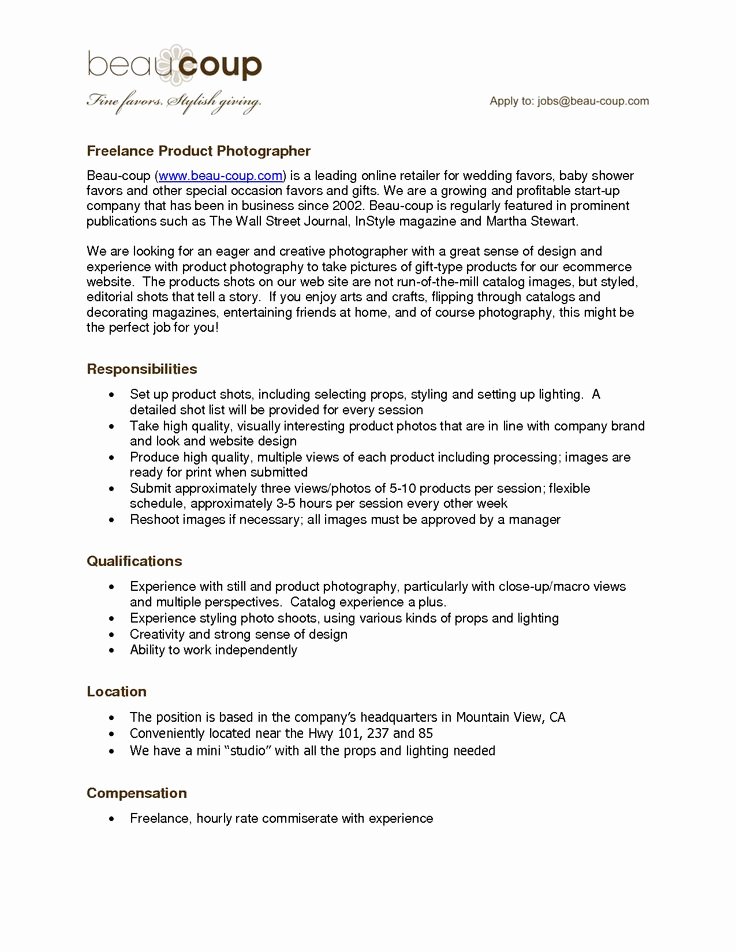 Photography Shot List Template Beautiful Resume for A Grapher Freelance Grapher Resume