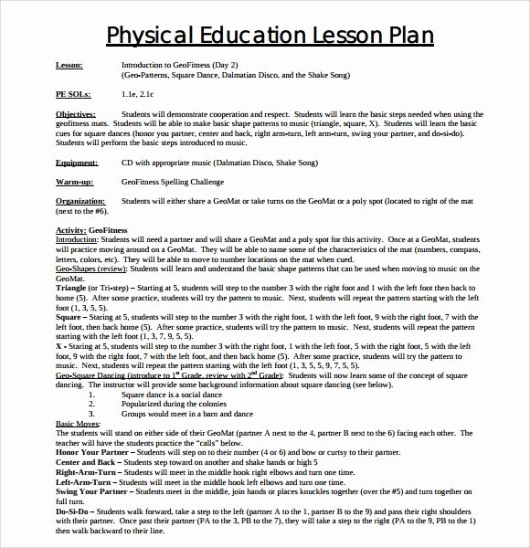 Physical Education Lesson Plan Templates Awesome Physical Education Worksheets for High School Free Gym