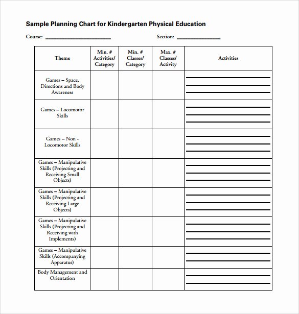 Physical Education Lesson Plan Templates Lovely Sample Physical Education Lesson Plan 14 Examples In