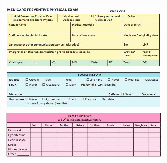 Physical Examination form Template Beautiful 15 Physical Exam Template [word Excel Pdf] for Men and