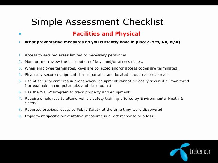 Physical Security Risk assessment Template Lovely Physical Security assessment