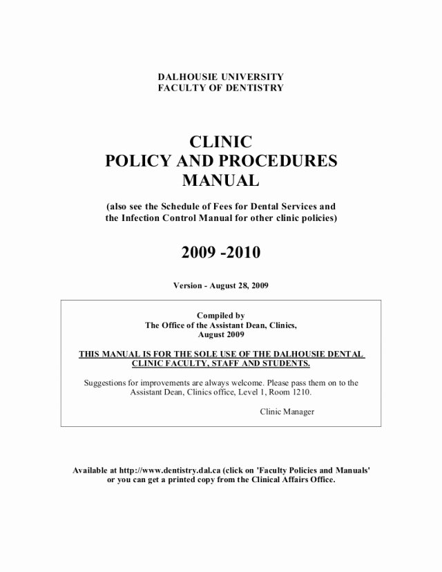 Policy and Procedures Template Best Of Fice Procedures Manual Template Free Download