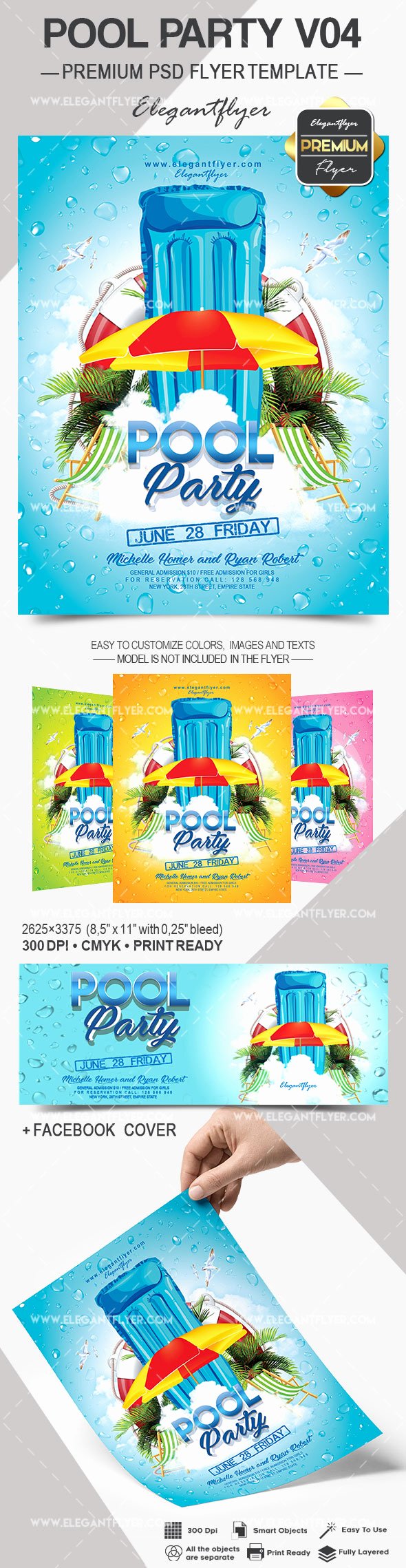 Pool Party Flyer Template Free Luxury Pool Party V04 – Flyer Psd Template – by Elegantflyer