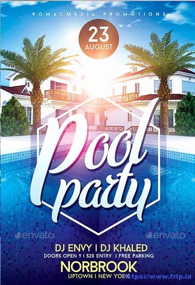 Pool Party Flyer Template Inspirational 50 Best Summer Pool Party Flyer Print Templates 2019