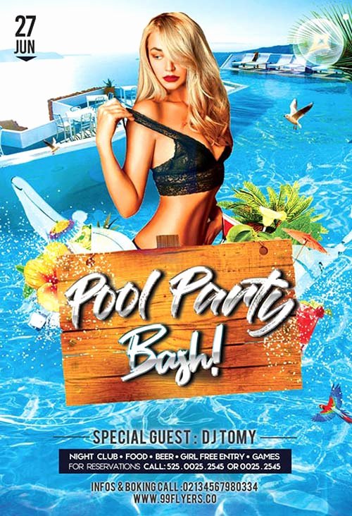 Pool Party Flyer Template Inspirational Download the Pool Party Bash Free Flyer Template