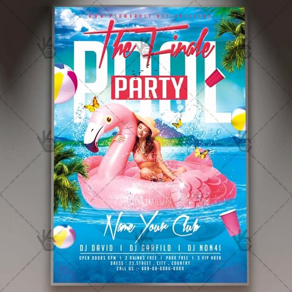 Pool Party Flyer Templates Free Unique Download Summer Pool Party Flyer Psd Template