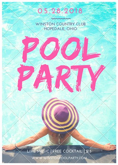 Pool Party Flyer Templates Free Unique Pool Party Flyer Templates by Canva