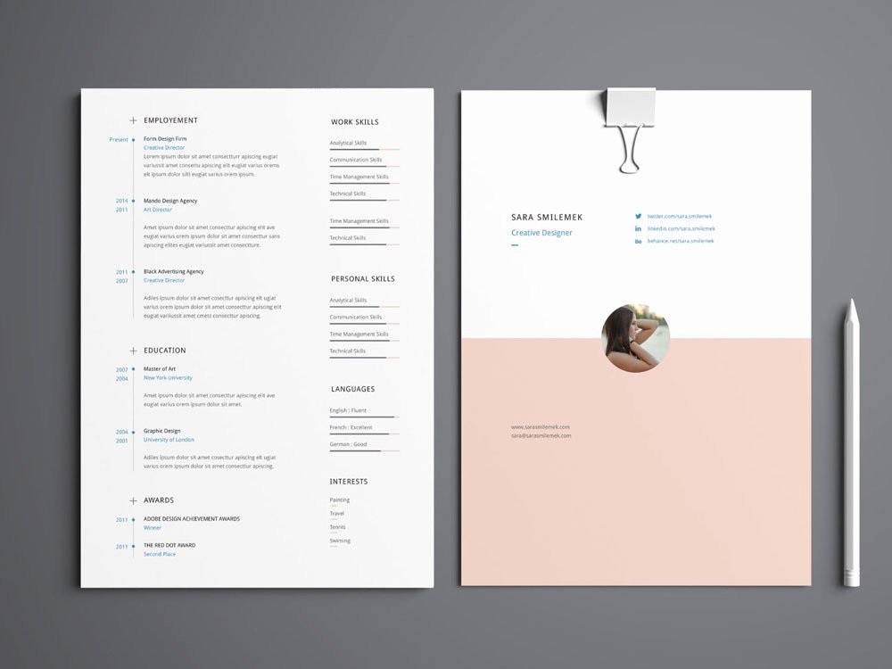 Portfolio Cover Page Templates New Smilemek Free Resume Template with Cover Letter and