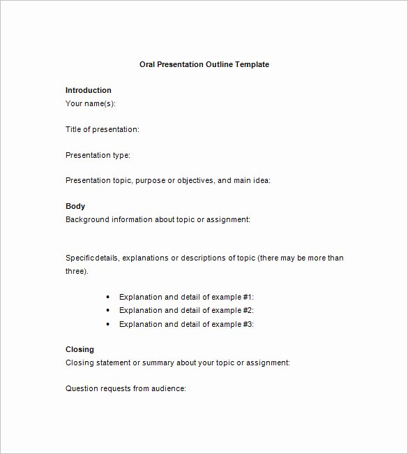 Powerpoint Presentation Outline Template Elegant 7 Presentation Outline Templates – Free Ppt Word &amp; Pdf