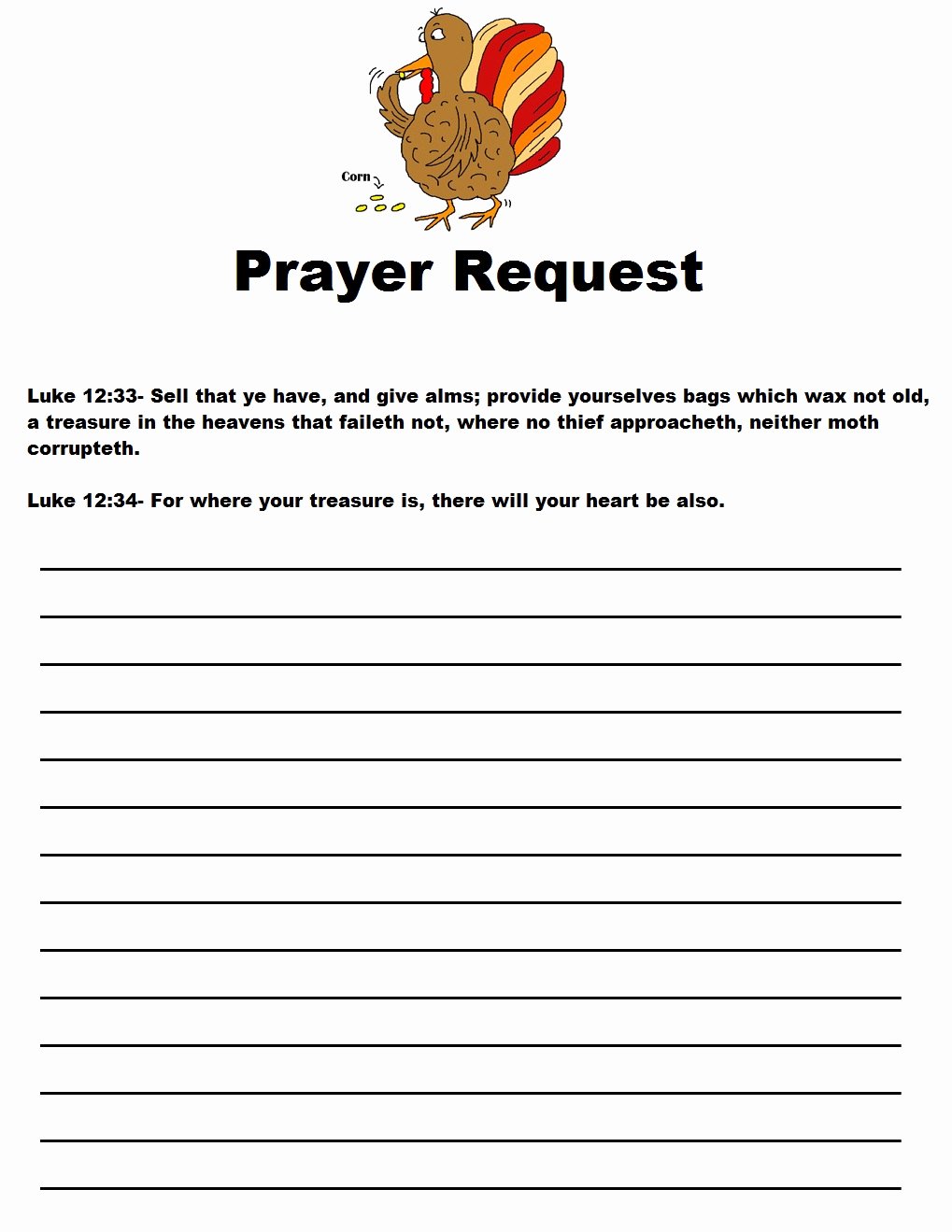 Prayer Request forms Templates Awesome Thanksgiving Legend Sunday School Lesson