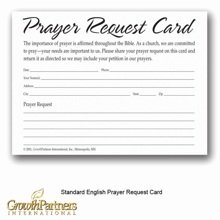 Prayer Request forms Templates Best Of Prayer Request Cards Growthpartners International