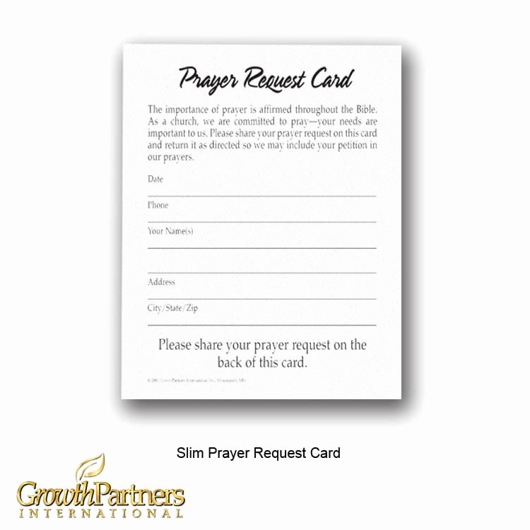 Prayer Request forms Templates Unique Prayer Request Cards Growthpartners International