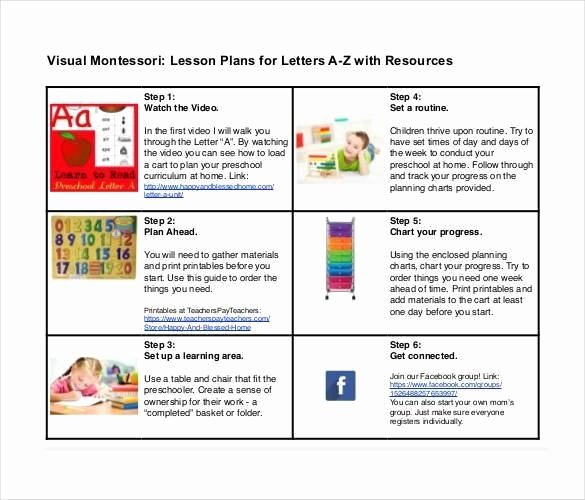 Preschool Lesson Plan Template Pdf Fresh Montessori Weekly Lesson Plan Template – Montessori