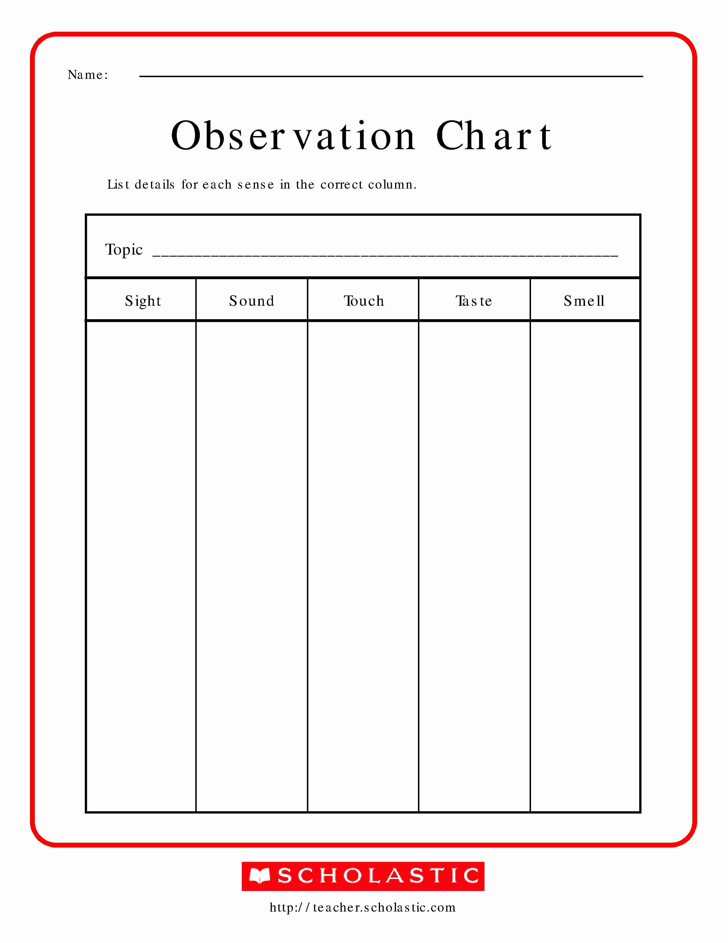 Preschool Teacher Observation form Template Best Of Best S Of Printable Observation forms for