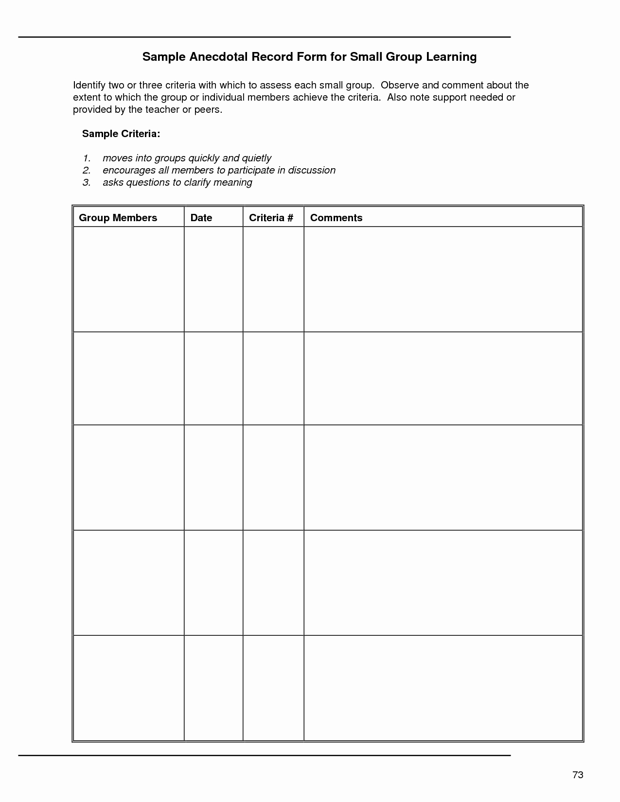Preschool Teacher Observation form Template Best Of Best S Of Printable Observation forms for