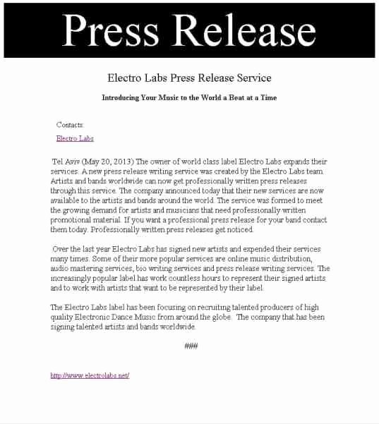 Press Release Template Word Best Of 21 Free Press Release Template Word Excel formats