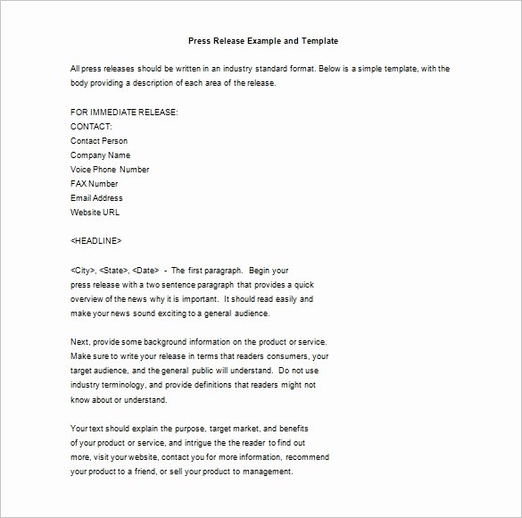 Press Release Template Word Best Of 28 Press Release Template Word Excel Pdf