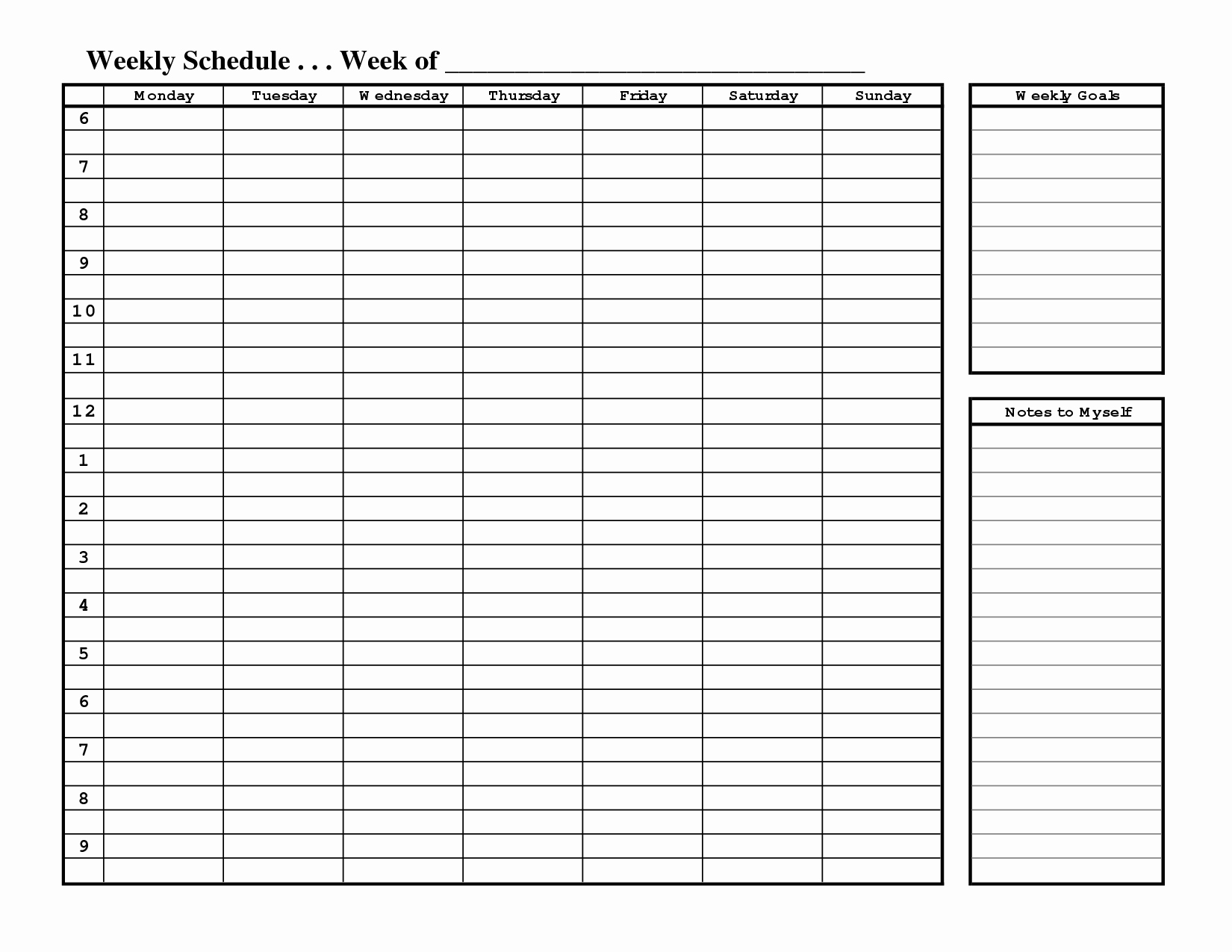 Printable Daily Schedule Template Beautiful Schedule Printable Gallery Category Page 1