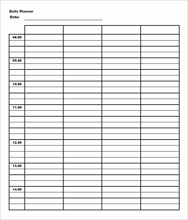 Printable Daily Schedule Template Lovely Sample Printable Daily Schedule Template 17 Free