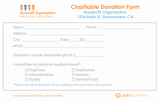 Printable Donation form Template Unique 36 Free Donation form Templates In Word Excel Pdf