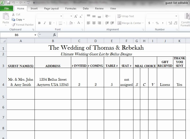 Printable Guest List Template Beautiful Printable Wedding Guest List