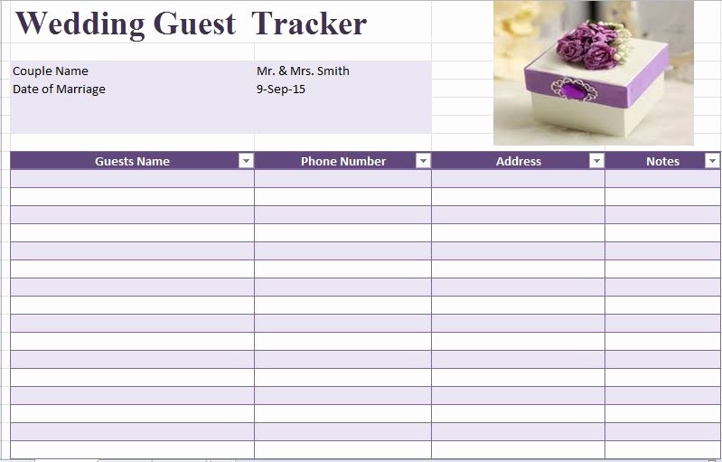 Printable Guest List Template Best Of 37 Free Beautiful Wedding Guest List &amp; Itinerary Templates