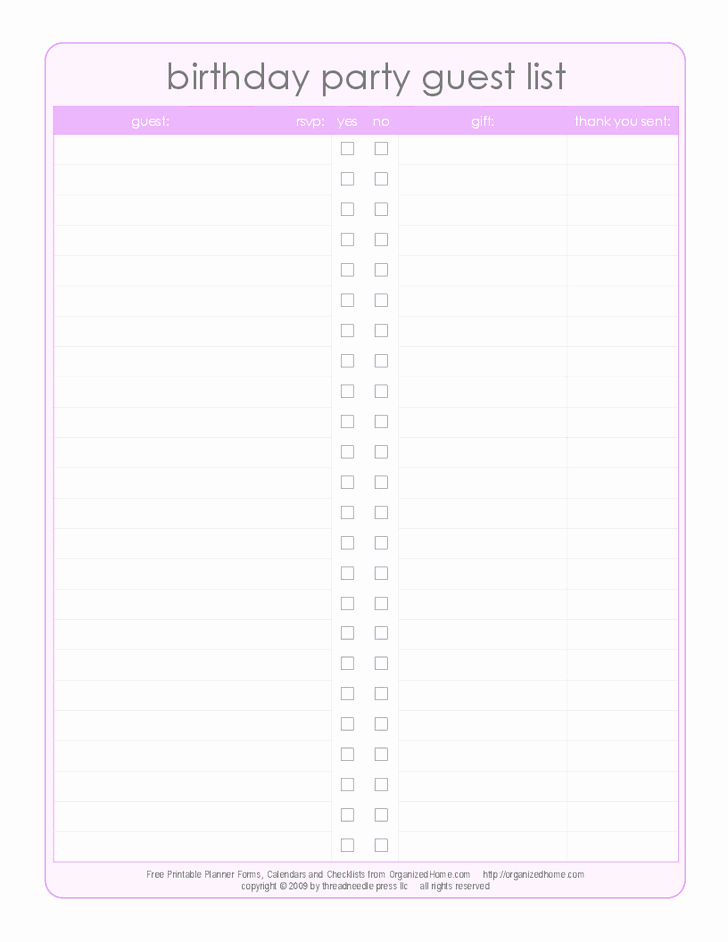 Printable Guest List Template Luxury 41 Free Guest List Templates Word Excel Pdf formats