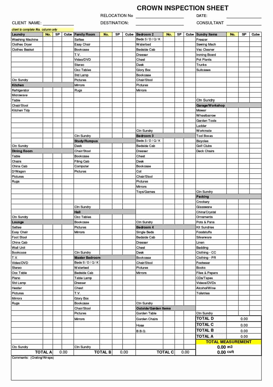 Printable Inventory List Template New 45 Printable Inventory List Templates [home Fice