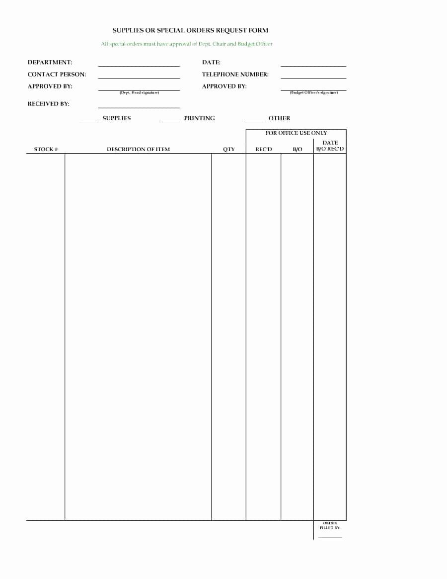 Printable order forms Templates Best Of 40 order form Templates [work order Change order More]