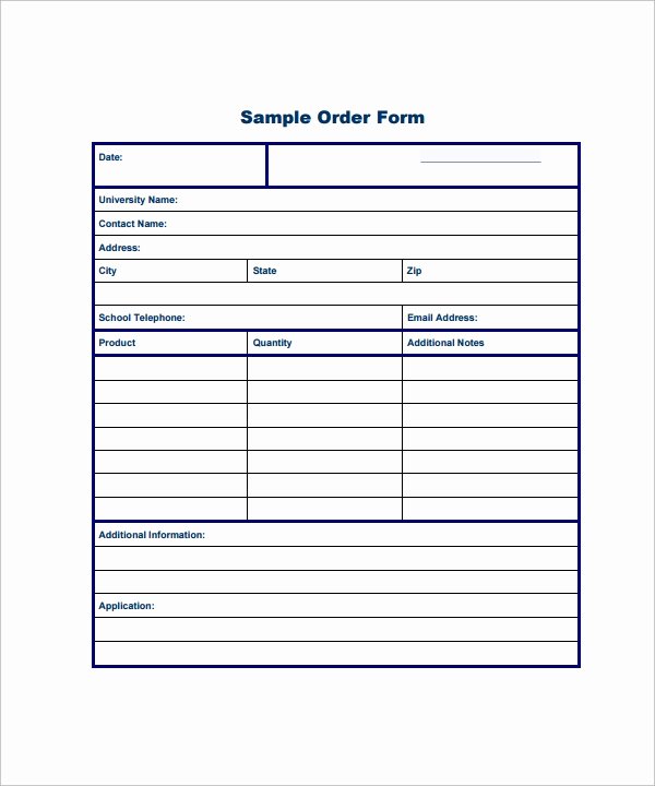 Printable order forms Templates Fresh order form Template 23 Download Free Documents In Pdf