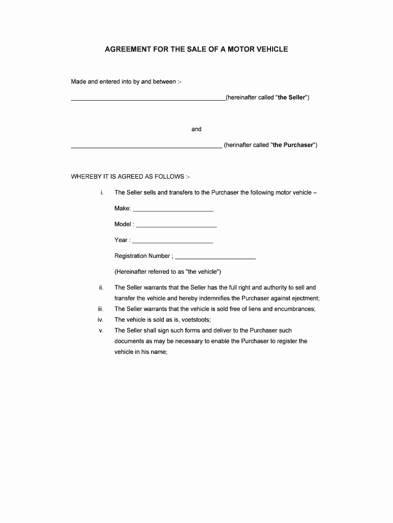 Private Car Sale Contract Template Elegant Private Car Sale Agreement Voetstoots Template Fill