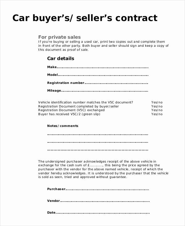 Private Car Sale Contract Template New 7 Payment Contract Samples &amp; Templates In Pdf Word