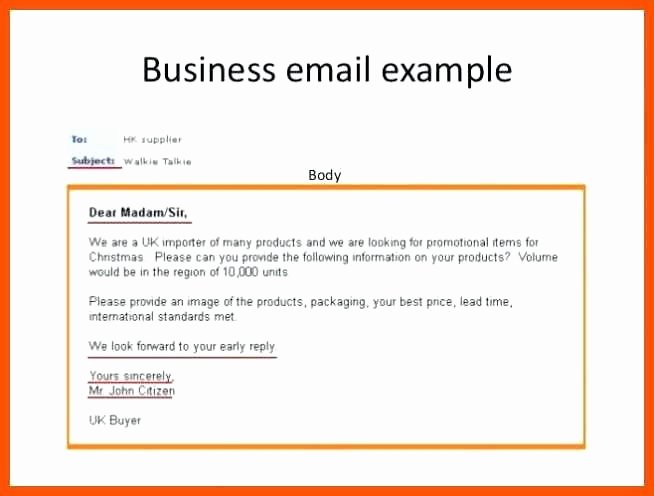 Professional E Mail Template New 15 Business format