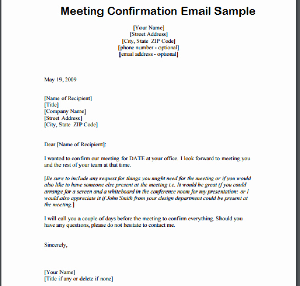 Professional E Mail Template Unique Professional Meeting Reminder Email Sample