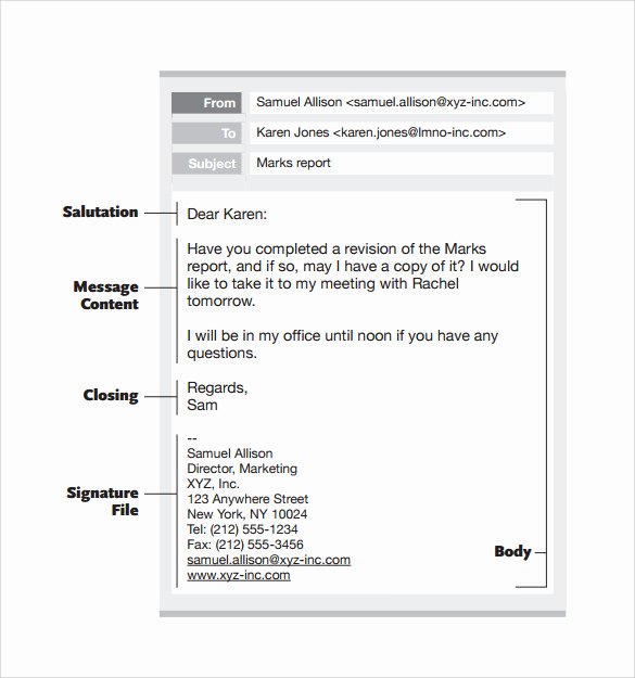 Professional E Mail Templates Awesome Free 7 Sample Professional Email Templates In Pdf
