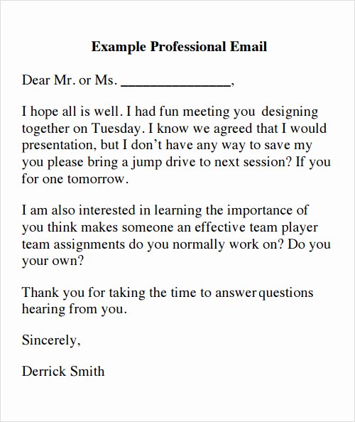 Professional E Mail Templates Elegant Sample Email 13 Documents In Pdf Word Excel Psd