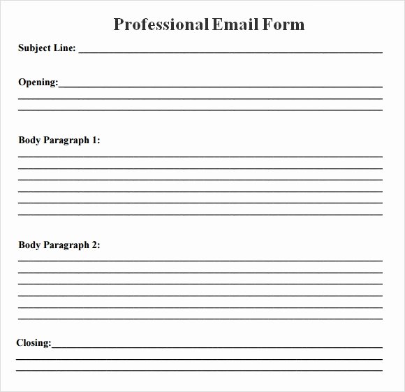 Professional E Mail Templates Luxury Free 7 Sample Professional Emails In Pdf