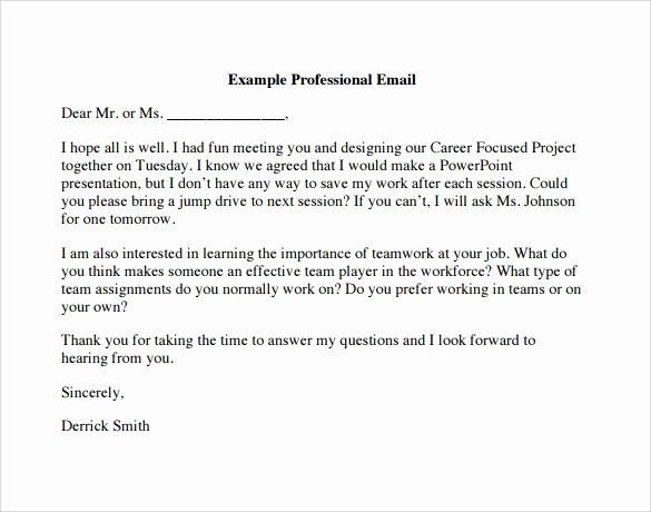 Professional Email Template Free Best Of Free 7 Sample Professional Emails In Pdf