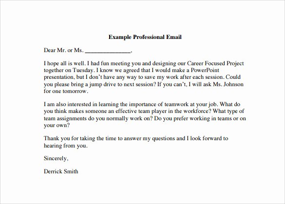 Professional Email Template Free Inspirational Free 7 Sample Professional Email Templates In Pdf