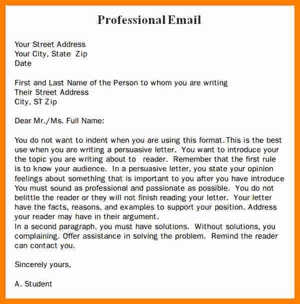 Professional Email Template Free New 6 Professional Email format Template